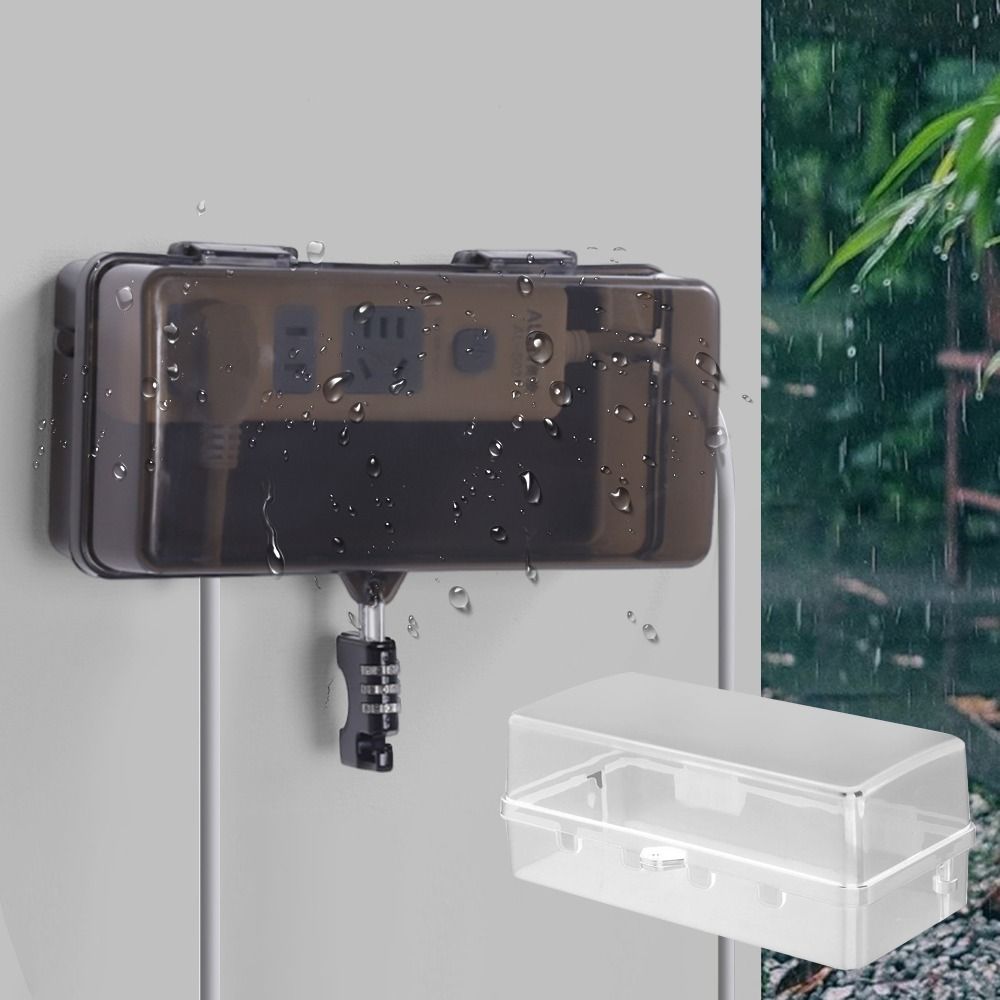 Outdoor Power Outlet Cover - Durable Plastic Plug Box Anti-theft Weatherproof