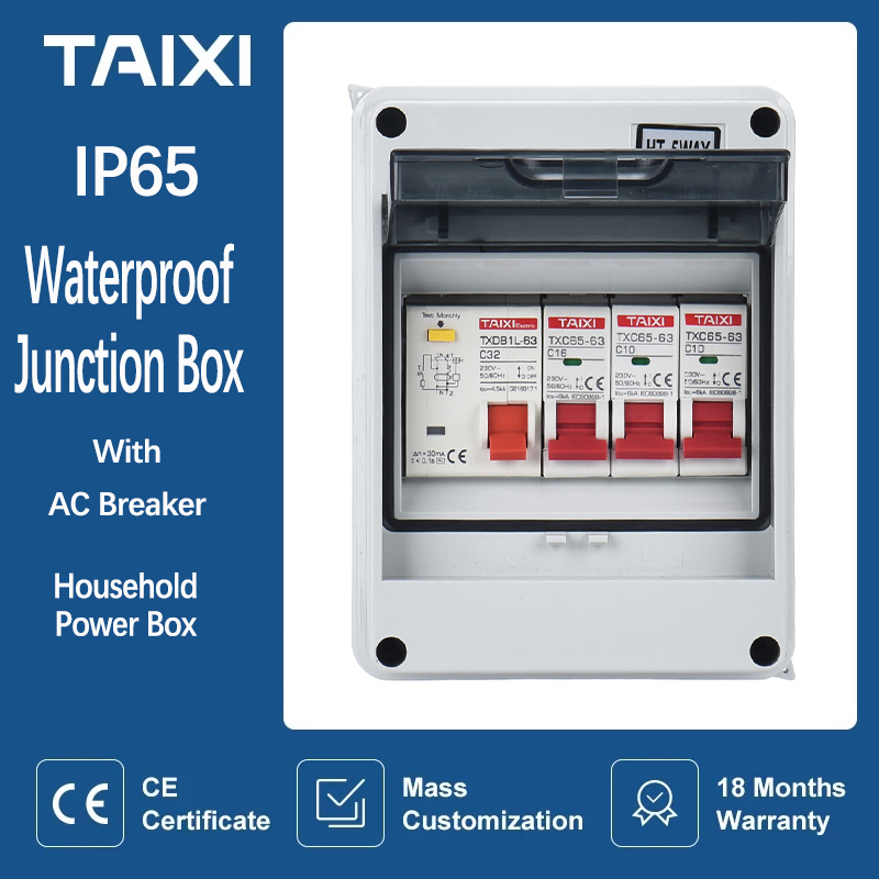 Outdoor Power Junction Box - Outdoor Household Switch MCB Waterproof Electrical