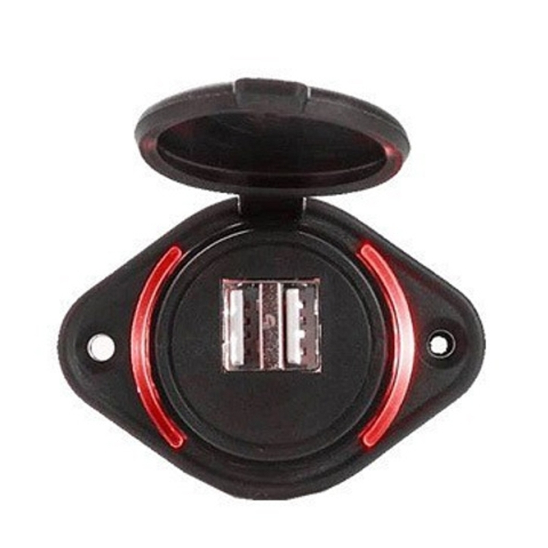 Outdoor Power Double Adapter - Heavy Duty 12 24V Double USB