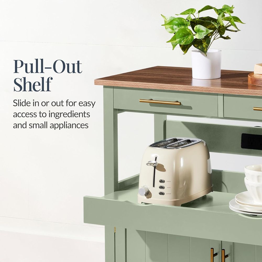 Large Rolling Kitchen Island C - Outdoor Kitchen Power Outlet recension och pris