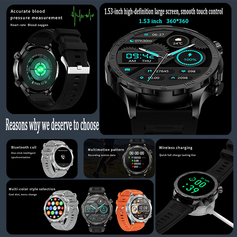 New GPS Track Smart Watch Men  - Outdoor Power Hours recension och pris