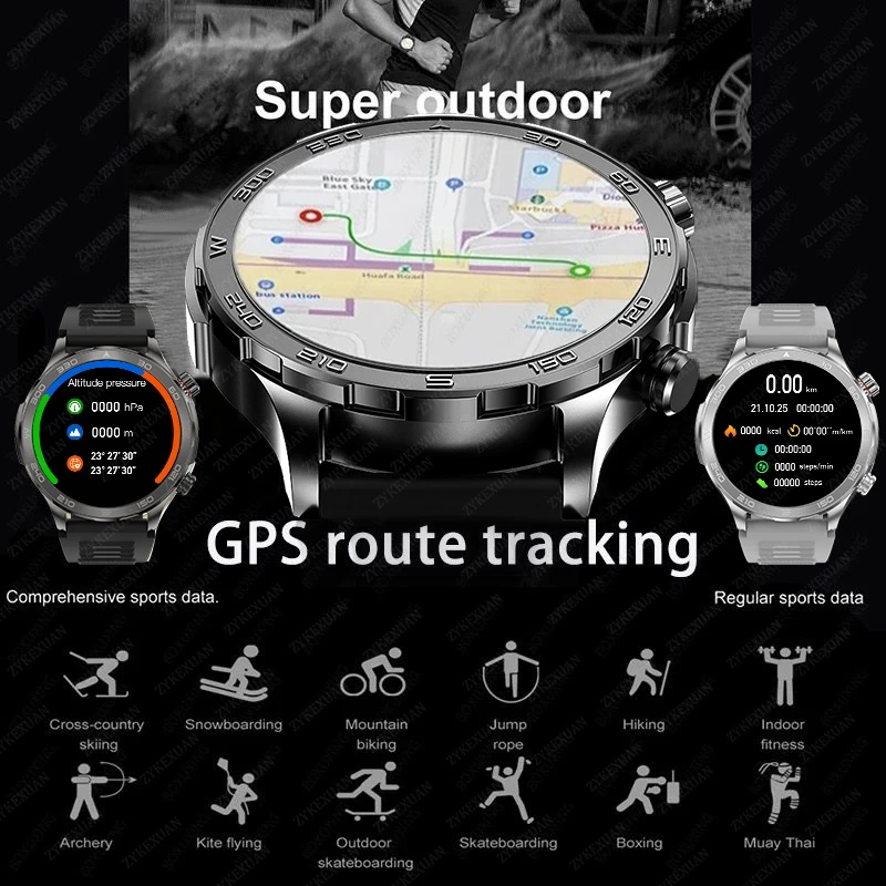 New GPS Track Smart Watch Men  - Outdoor Power Hours recension och pris