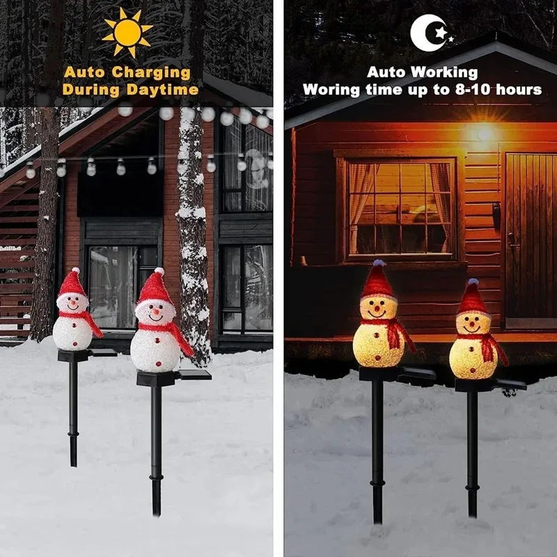 2 LED Snowman Solar Garden Lig - Outdoor Solar Power Xmas Lights recension och pris