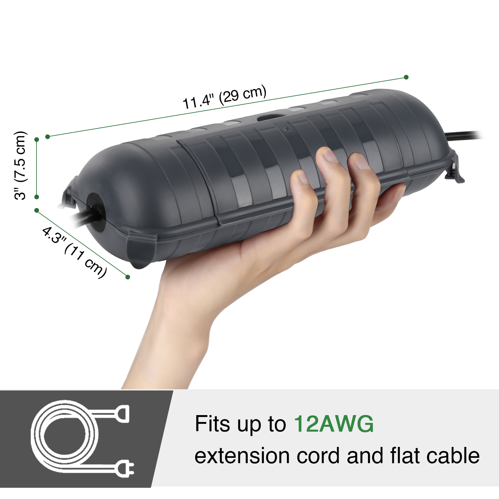 Large Weatherproof Outdoor Ele - Outdoor Power Outlet Cover recension och pris