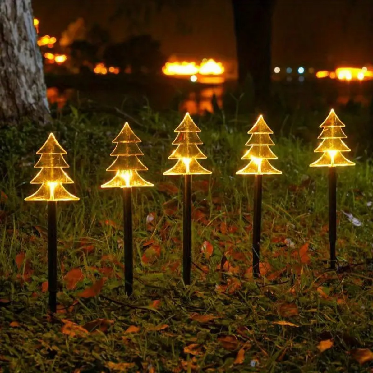 5Pcs Christmas Pathway Lights  - Outdoor Solar Power Xmas Lights recension och pris