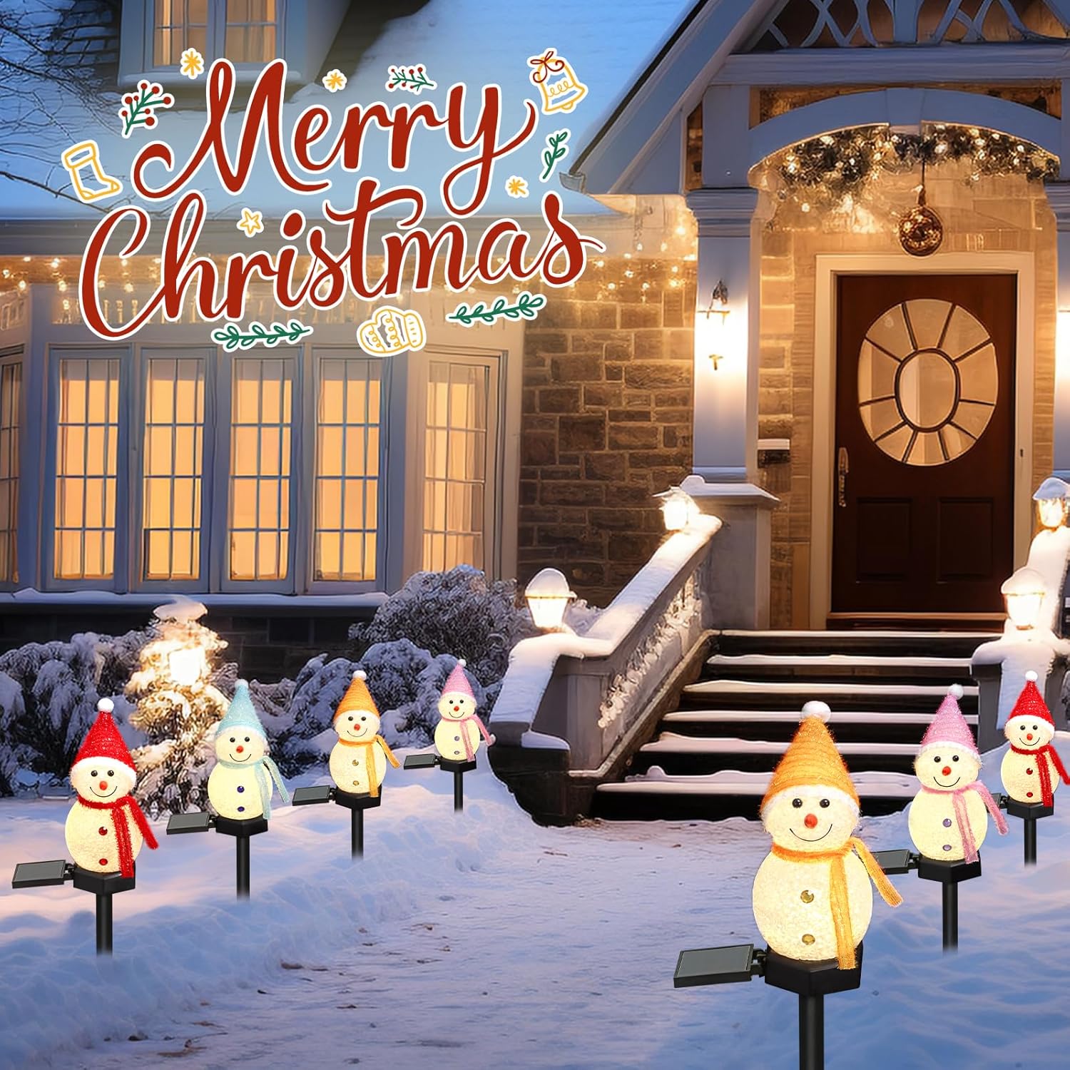 LED Snowman Solar Garden Light - Outdoor Solar Power Xmas Lights recension och pris