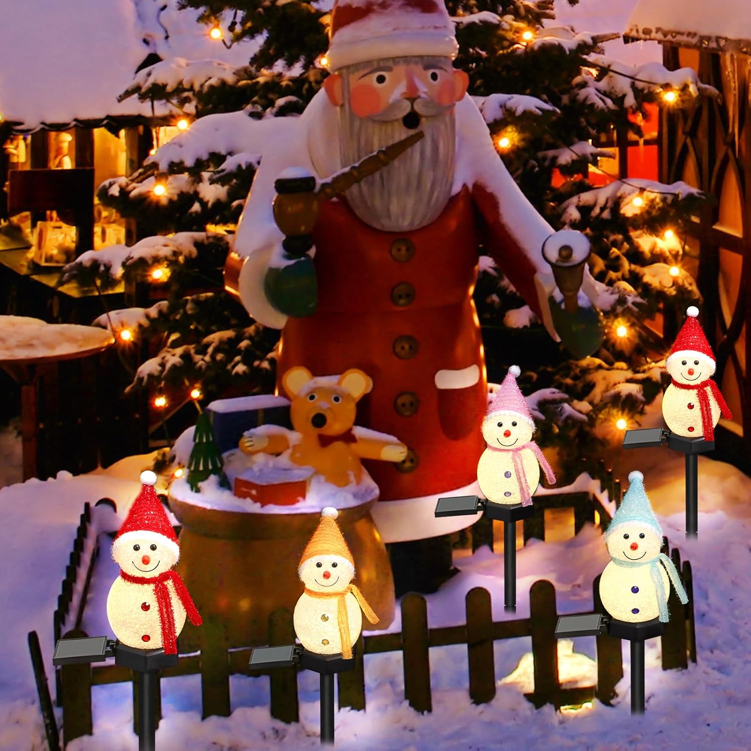 LED Snowman Solar Garden Light - Outdoor Solar Power Xmas Lights recension och pris