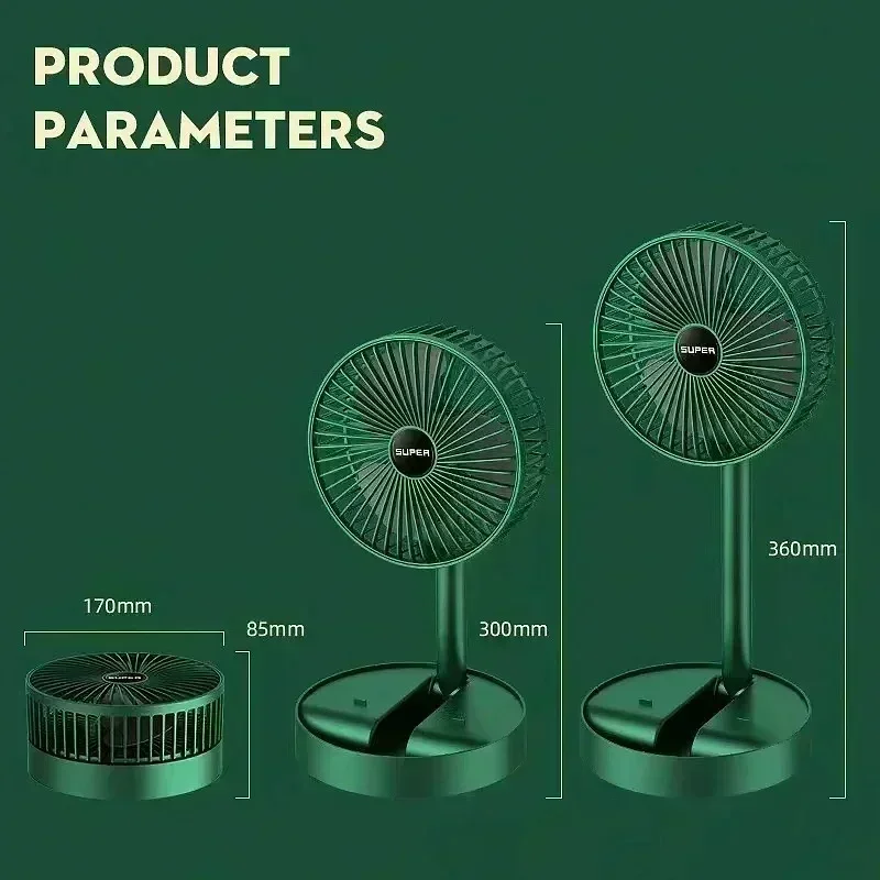 USB Foldable Electric Fan Cold - Outdoor Power Pedestal recension och pris