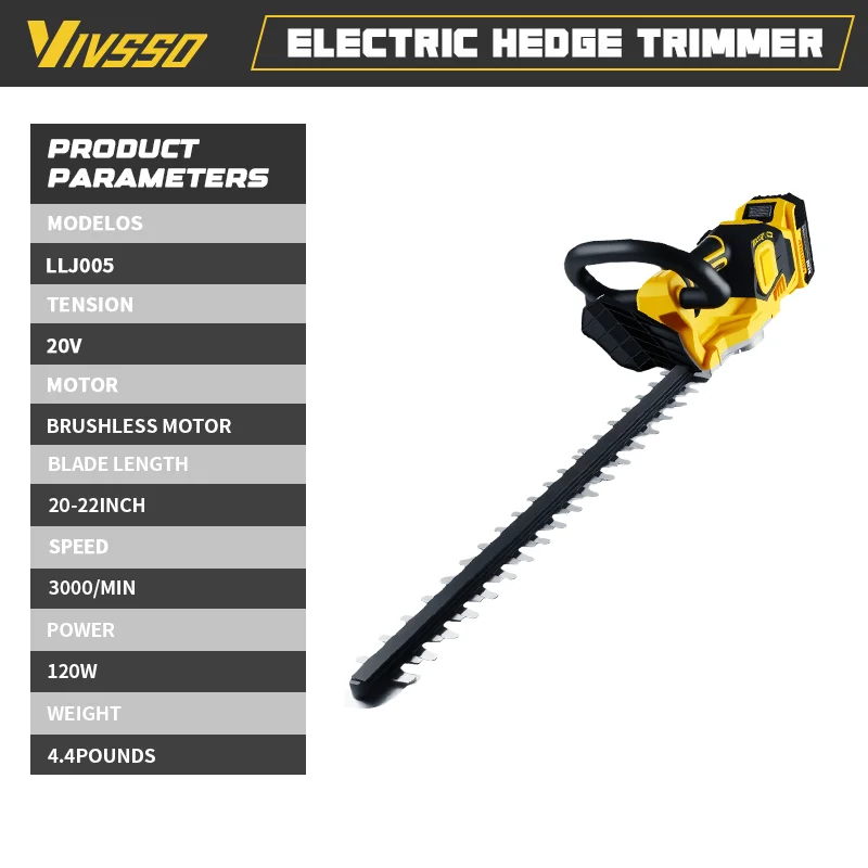 VIVSSO Cordless Electric Hedge - Hedge Trimmer Cordless recension och pris