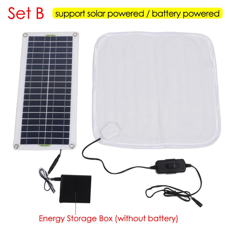 12V 50W Solar Panel Powered El - Outdoor Power Heater recension och pris