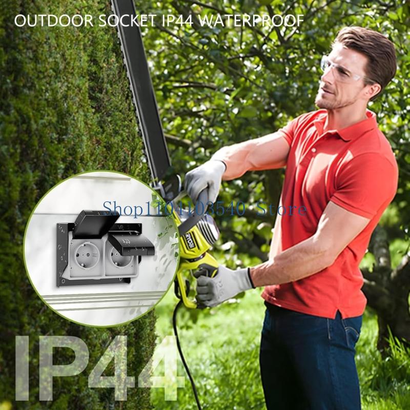 02DC 2 Gang Waterproof Outlet  - Outdoor Power Outlet Cover recension och pris