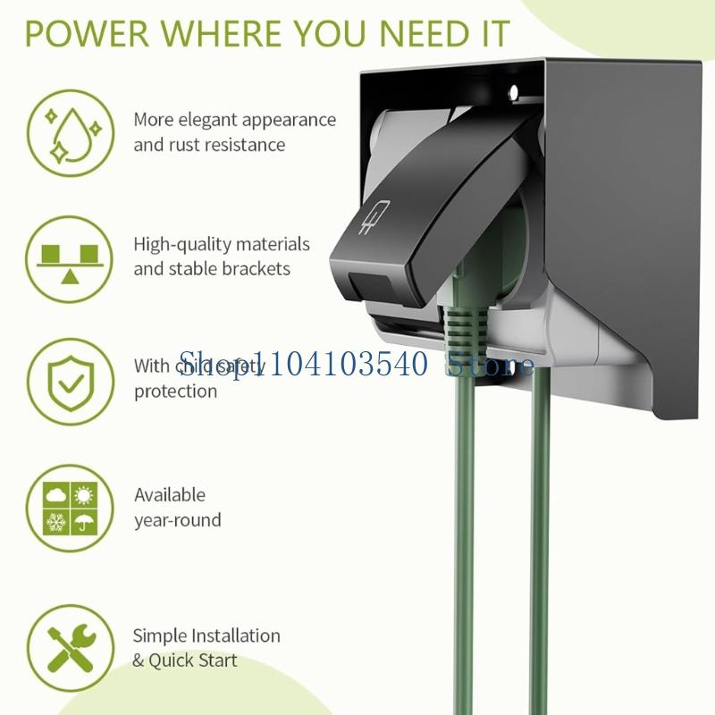 02DC 2 Gang Waterproof Outlet  - Outdoor Power Outlet Cover recension och pris