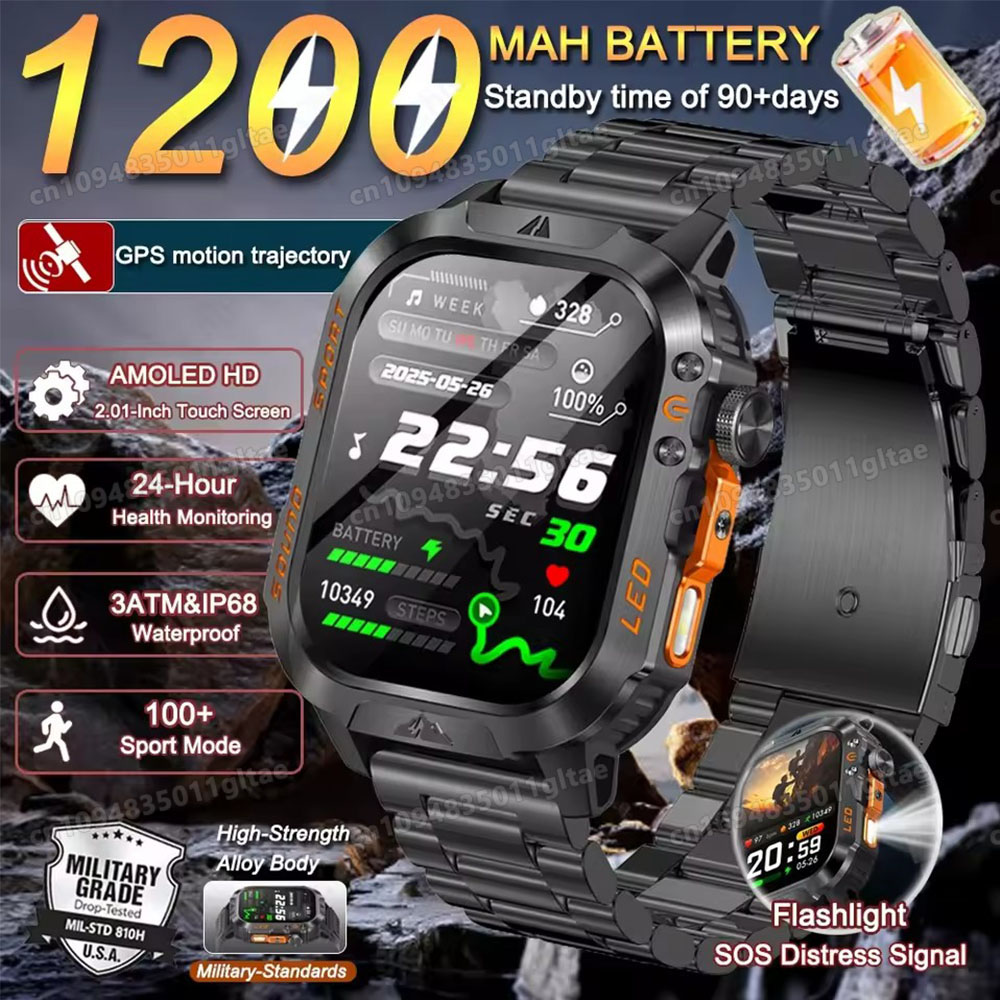2026 New Military Smart Watch  - Outdoor Power Hours recension och pris