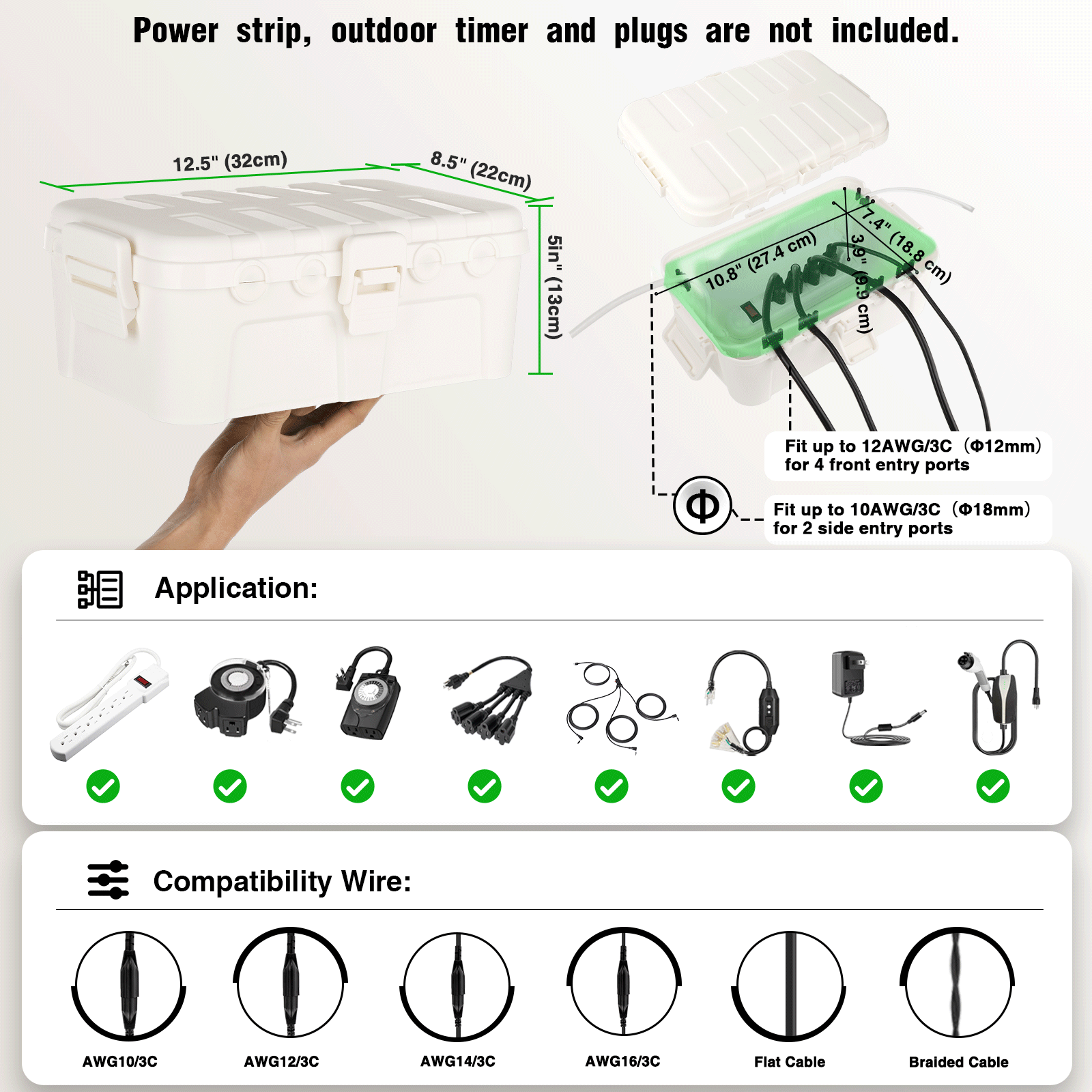 Large Outdoor Waterproof Elect - Outdoor Power Junction Box recension och pris