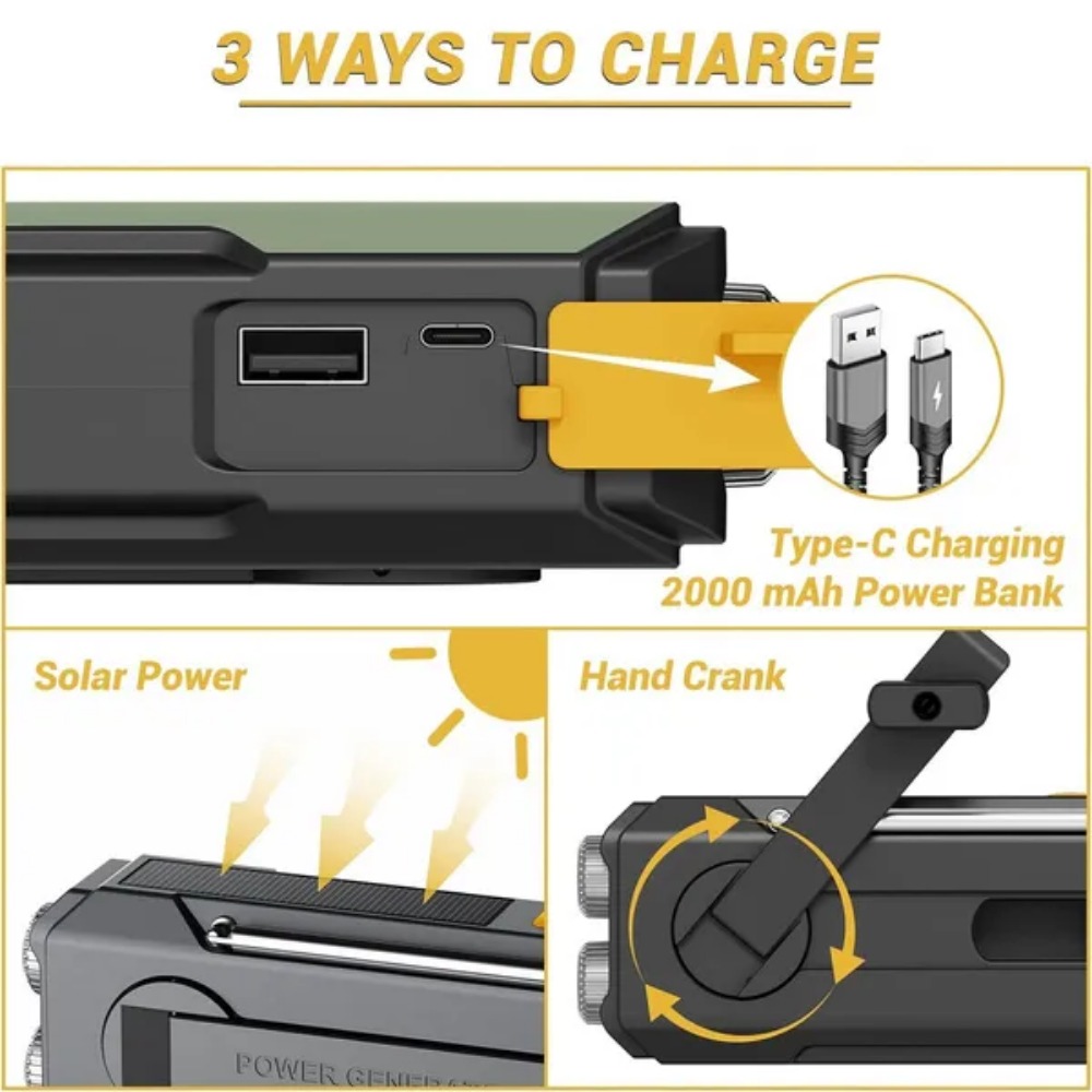Emergency Solar Hand Crank NOA - Outdoor Power Equipment Brands recension och pris