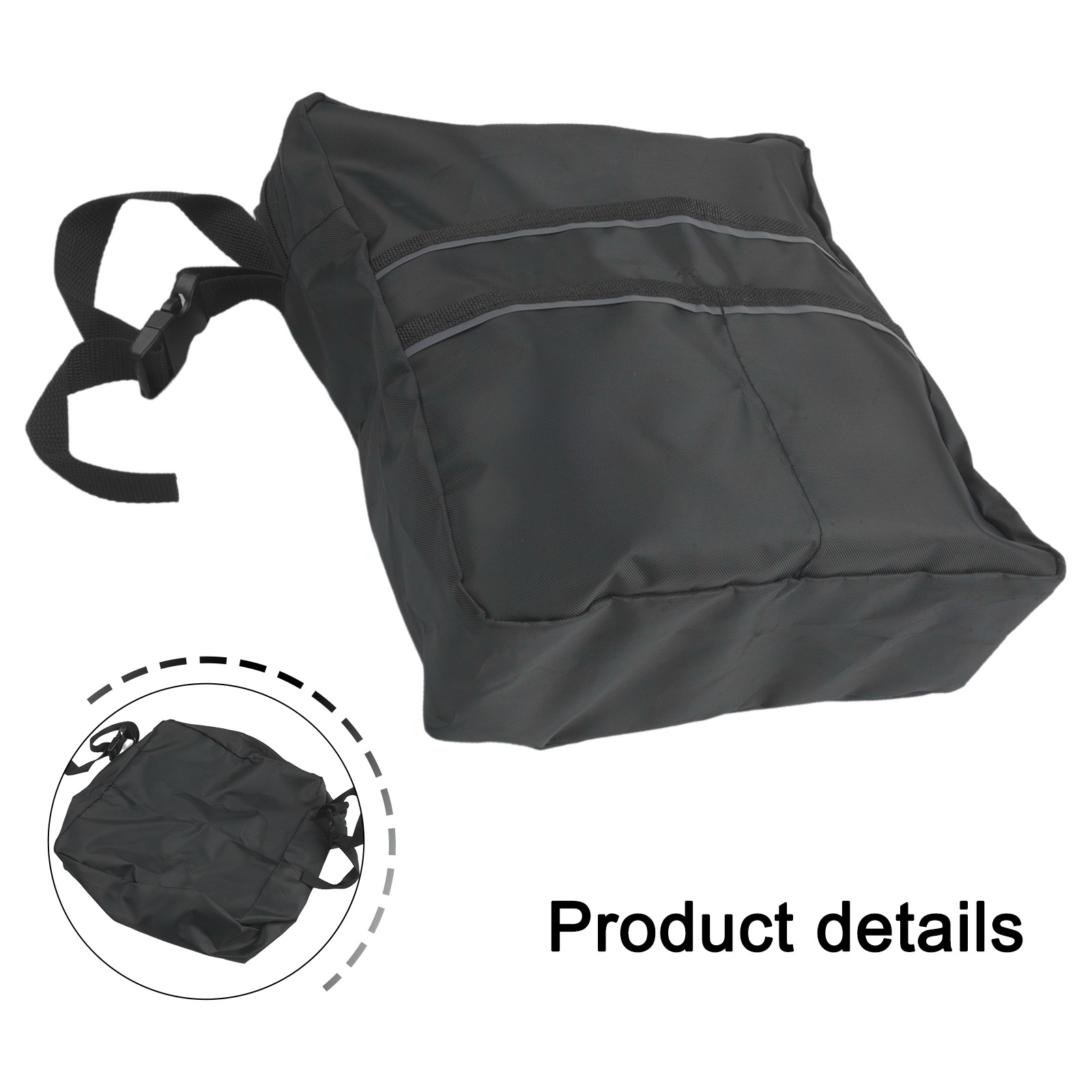 Black Mobility Seat Back Bag F - Outdoor Power Wheelchair recension och pris